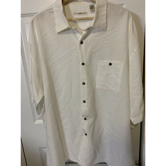New Moda Campia Moda Button shirt Men’s Sz XXL White  short‎ sleeve NWT - Picture 3 of 8